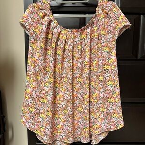 Women's LC Lauren Conrad Pleated Scoopneck Top